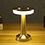 baratos Candeeiros de Mesa-lâmpada de mesa recarregável recarregável em forma de haltere vintage lâmpada de mesa de metal sem fio