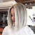 cheap Synthetic Trendy Wigs-Ombre Bob Wig - Middle Part Synthetic Hair for Daily Cosplay, Parties, and Halloween Costumes Christmas Party Wigs