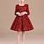tanie Sukienki-maluch dziewczęta sukienka na imprezę cekiny z krótkim rękawem wydajność siateczka śliczne księżniczka poliester powyżej kolan sukienka obcisła tiulowa sukienka lato wiosna jesień 3-7 lat czerwony