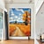 Недорогие Пейзажи-Картина маслом в стиле Ван Гога, ручная роспись, настенное искусство, абстрактная картина с ножом, пейзаж, сельское украшение дома, декоративный рулонный холст, безрамный, нерастянутый