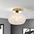 billige Taklamper-taklampe i glass semi innfelt taklampe for soverom stue gang kjøkken, moderne trommelampe nær tak 110-240v