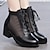 cheap Ankle Boots-Women&#039;s Boots Block Heel Boots Sandals Boots Summer Boots Lace Up Boots Daily Booties Ankle Boots Ribbon Tie Chunky Heel Pointed Toe Minimalism Sweet Mesh PU Zipper Black White Red