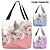 cheap Graphic Print Bags-Women&#039;s Tote Shoulder Bag Canvas Tote Bag Polyester Outdoor Shopping Daily Print Large Capacity Foldable Lightweight Cat Flower Pink Blue Light Purple