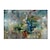 olcso Absztrakt festmények-olajfestmény 100%-ban kézzel festett falfestmény vászonra zöld kő modern absztrakt lakberendezés dekor hengerelt vászon keret nélkül feszítetlen