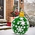 levne vánoční dekorace-vánoční venkovní nafukovací zdobená koule 60cm (23.6inch) vánoční nafukovací koule ozdoby s pumpičkou
