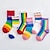 preiswerte Kindersocken-Baby Unisex 3 Paare Socken Regenbogen 3 Paar 3 Paar Rosa und Lila Farbblock Bedruckt Bedruckt Frühling Herbst Süß Casual 2-12 Jahre