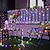 abordables Guirlandes Lumineuses LED-1 guirlande de rideau LED solaire sur la fenêtre extérieure, guirlande lumineuse étanche, 8 modes d&#039;éclairage pour festival, décoration du nouvel an, lumières LED, décoration de Noël, décorations