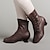 Χαμηλού Κόστους Μπότες αστραγάλου-Γυναικεία Μπότες Μπότες με κουμπί Bullock Παπούτσια Μεγάλα Μεγέθη Πάρτι ΕΞΩΤΕΡΙΚΟΥ ΧΩΡΟΥ Καθημερινά Συμπαγές Χρώμα Χειμώνας Γατίσιο Τακούνι Κομψό Βίντατζ Μοντέρνα PU Δαντέλα μέχρι πάνω
