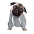 cheap Pet Printed Hoodies-Happy Hallothanksmas Print Dog Cat Pet Pouch Hoodie Graphic Fashion Casual Outdoor Casual Daily Dog Clothes Puppy Clothes Dog Outfits Waterproof Gray Costume for Girl and Boy Dog Polyster XXL