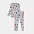 baratos Pijama 3D para menino-Para Meninos 3D Carro Conjunto de Pijama Manga Longa Impressão 3D Outono Inverno Ativo Legal Diário Poliéster Infantil 3-12 anos Gola Redonda Casa Casual Interior Normal