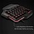 abordables Teclados-Mini colorido rgb retroiluminado juego de teclado para juegos con una sola mano cómodo teclado y ratón para juegos de mano izquierda para lol cs pc ps4 xbox gamer