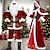 ieftine Costume de Crăciun-Mos Craciun Mrs.Claus Costume Moș Costume Cosplay Potrivirea familiei și cuplurilor Bărbați Pentru femei Costum Cosplay Ținute asortate pentru familie Crăciun Crăciun Mascaradă Ajunul Craciunului
