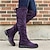 Χαμηλού Κόστους Γυναικείες Μπότες-Γυναικεία Μπότες Μεγάλα Μεγέθη Μπότες εργασίας Μπότες Ιππασίας ΕΞΩΤΕΡΙΚΟΥ ΧΩΡΟΥ Καθημερινά Συμπαγές Χρώμα Μπότες Πάνω από το Γόνατο Μπότες Μέχρι το Γόνατο Μπότες μηρών Χειμώνας Αγκράφα Επίπεδο Τακούνι