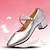 billige Ballroom-sko og moderne dansesko-Dame Moderne sko Ytelse Fest &amp; Aften Ballroom-dans Høye hæler Kubansk hæl Spenne Voksne Sølv Svart Rød