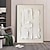 levne Abstraktní malby-těžký texturovaný tlustý akryl 3d abstraktní béžová bílá olejomalba plátno obraz na zeď ručně malované zarámované umělecké dílo natažený rám připravený k zavěšení