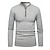 economico magliette di base-Per uomo Maglietta Waffle Camicia a nido d&#039;ape Maglietta T-shirt con cerniera a un quarto solido Manica Lunga Zip a un quarto Primavera &amp; Autunno Semplice Moda Designer Essenziale Vacanza Streetwear