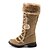 abordables Bottes de neige et d&#039;hiver-bottes d&#039;hiver noires en fausse fourrure pour femmes avec lacets à pompon - conception chaude et isolée, hauteur genou, semelles antidérapantes pour le temps froid et les jours de neige