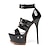 cheap Wedding &amp; Party-Women&#039;s Sandals Lace Up Sandals Strappy Sandals Stilettos Club Party Rivet Buckle Lace-up High Heel Open Toe Sexy Patent Leather Black With 1 Carnival Mask Fancy Dress Party Ladies Sexy Mask