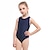 お買い得  水着-子供 女の子 水着 フォーマル 純色 活発的 水着 3～7歳 春 ブラック ブルー