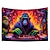 tanie Blacklight gobelin-Blacklight gobelin reaktywny uv świecący w ciemności dj szympansy zwierzę trippy mglisty krajobraz natury wiszący gobelin ścienny artystyczny mural do salonu sypialni