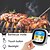 abordables Outils de mesure et de jaugeage-Thermomètre à viande numérique thermomètre de cuisine barbecue avec sonde étanche minuterie rétro-éclairage thermomètre de four gadgets de cuisine