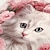 preiswerte Grafische Drucksäcke-Damen Umhängetasche Schultertasche Flauschige Tasche Polyester Einkauf Täglich Festtage Bedruckt Hohe Kapazität Leichtgewichtig Langlebig Katze Blumen Rosa Blau Purpur