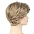 abordables peluca vieja-Pelucas rubias cortas de corte pixie para mujeres blancas, pelucas rubias onduladas cortas en capas con raíces oscuras, pelucas de cabello sintético de aspecto natural para mujeres