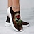 billige Grafiske printsko-Dame Kondisko Slip-Ons Print sko Plus størrelse Flyknit sko udendørs Valentinsdag Daglig Rose Flade hæle Mode Afslappet Flyvende vævning Mørkerød