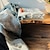 abordables Mantas y colchas-manta de tiro de lino de rayas azules con flecos para sofá/cama/sofá/regalo, lino lavado natural color sólido suave transpirable acogedora casa de campo boho decoración del hogar