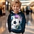 preiswerte 3d Hoodies&amp;Sweatshirts des Jungen-Jungen 3D Fußball Kapuzenshirt Pullover Langarm 3D-Druck Herbst Winter Modisch Strassenmode Cool Polyester kinderkleidung 3-12 Jahre Outdoor Casual Täglich Regular Fit