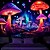 billiga Blacklight tapestries-blacklight gobeläng uv-reaktiv glöd i mörkret svamp trippy dimmig natur landskap hängande gobeläng väggkonst väggmålning för vardagsrum sovrum