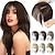 levne Ofiny-vlasové toppery pro ženy pro přidání objemu vlasů s ofinou 12palcové syntetické neviditelné spony do vlasů s řídnoucími vlasy přirozeně vypadající topper prodlužování vlasů pro každodenní použití