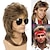 preiswerte Kostümperücke-Vokuhila-Perücke für Herren, lustige 80er-Jahre-Haarperücke für männliche Rocker, Halloween-Party, Disco-Spaß-Kostüm, hellbraun