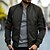 cheap Men&#039;s Jackets &amp; Coats-Men&#039;s Bomber Jacket Transition Jacket Daily Wear Windbreaker Zipper Pocket All Seasons Plain Streetwear Stand Collar Regular Black Yellow Red Army Green Dark Blue Jacket