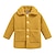 cheap Outerwear-Kids Girls&#039; Winter Coat Solid Color Active Button School Coat Outerwear 2-8 Years Winter 3177-1 yellow 3177-2 dark coffee color 3177-8 deep purple