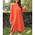 cheap Design Cotton &amp; Linen Dresses-Women&#039;s Cotton Linen Shift Dress Knee-Length Crew Neck Pocket Spring Summer Fall