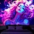 tanie Blacklight gobelin-Blacklight Tapstry uv reaktywne świecące w ciemności trippy fantasy kobieta mglisty krajobraz natury wiszące gobeliny ścienne artystyczny mural do salonu sypialni