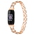 billige Fitbit urbånd-Smartwatch bånd Kompatibel med Fitbit Inspire 3 Rustfrit stål Smartwatch Rem Dame Glitter Krystal Smykke armbånd Udskiftning Armbånd