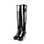 cheap Platform Boots-Women&#039;s Boots Stripper Boots Sexy Boots Heel Boots Party Club Solid Color Over The Knee Boots Thigh High Boots Winter Buckle Platform Stiletto Heel Round Toe Fashion Sexy Faux Leather Patent Leather