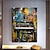 abordables art de rue-Peinture à l&#039;huile Hang-peint Peint à la main Verticale Pop Art Art de rue Rétro Vintage Moderne Toile étirée