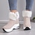 Χαμηλού Κόστους Χερευτές και χειμερινές μπότες-Γυναικεία Μπότες Μεγάλα Μεγέθη Χειμωνιάτικες μπότες Καθημερινά Συμπαγές Χρώμα Fleece Lined Μποτάκια μποτάκια Χειμώνας Φερμουάρ Τακούνι Σφήνα Στρογγυλή Μύτη Ανατομικό Φο Σουέτ Φερμουάρ