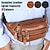 cheap Men&#039;s Bags-Men&#039;s Crossbody Bag Shoulder Bag Belt Bag Leather Outdoor Shopping Daily Zipper Large Capacity Waterproof Lightweight Solid Color Black Brown Coffee