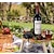 preiswerte Küchen-Aufbewahrung-Klappbarer Picknicktisch aus Holz mit Weinglashalter, tragbares, kreatives 2-in-1-Weinglasregal und Fachschale für Käse und Obst für den Außenbereich
