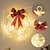 baratos Luzes decorativas-Guirlanda de natal de 20 polegadas com arco luminoso de ferro leve guirlanda led iluminada luz branca quente decoração de cena 30/40/50cm alimentada por bateria aa