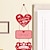 お買い得  結婚式の装飾-バレンタインデーのホームデコレーションカプレットドアカーテン、バレンタインデーの装飾ドア吊り下げバナー用1個。
