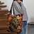 levne Grafické tiskové tašky-dámská taška přes rameno plátěná taška dračí vzor polyester nákupy denní dovolená tisk velká kapacita skládací lehká květinově zelená