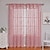 cheap Sheer Curtains-Sheer Curtains Pink Window Kitchen Curtains Farmhouse For Living Room Bedroom Grommet/Eyelet Decoration Balance Privacy &amp; Light 1 Panel