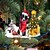 abordables Décorations d&amp;#39;arbre de Noël-Pendentif de voiture créatif, nouveau chien de noël, bonhomme de neige, ornement d&#039;arbre de noël, pendentif de sac à dos en acrylique, cadeau de noël