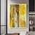 זול ציורים אבסטרקטיים-ציור מופשט גדול מצויר ביד ציור אמנות קיר ציור גדול מימדים ציור צהוב ציור זהב לסלון אמנות קיר ציור מופשט קישוט הבית תפאורה מוכן לתלייה או קנבס