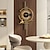 ieftine Aplici de Interior-ceas de perete cu led design ceas decorativ din fier metal suspendat arta de perete pentru casa &amp; decor camera de zi/dormitor/sala de mese/birou/cafenele/hoteluri 110-240v